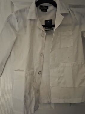 Kids White Button Down Uniform Shirt Size 4